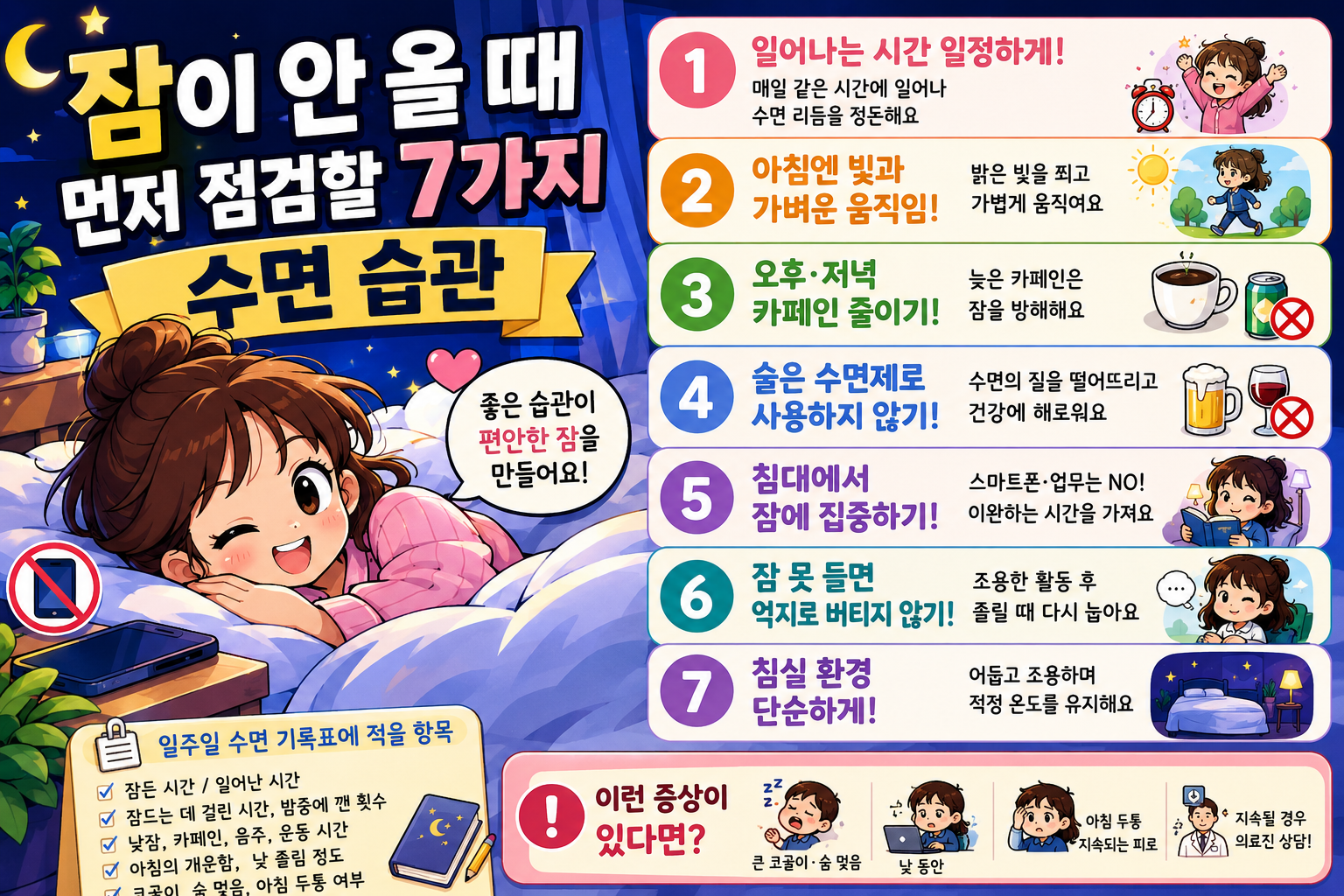 잠이 안 올 때 먼저 점검할 7가지 수면 습관